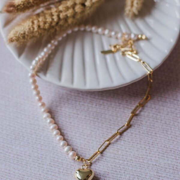 Freshwater Pearl Heart Necklace