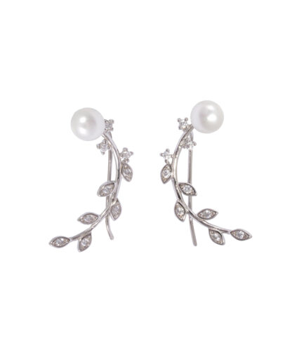 925 Sterling Silver Leaf Ear