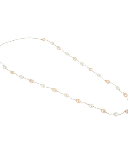 Beaded Necklace With Fresh Water Pearls