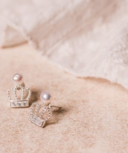 Crown freshwater Pearls Earrings