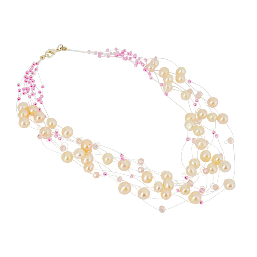 Crystal beaded necklace