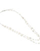 White Crystal Glass and Freshwater Pearls Necklace 1