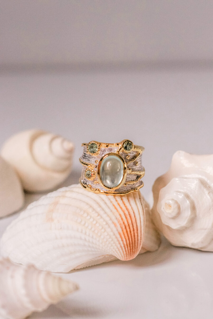 Peridot Sapphire Ring