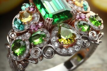 Emeralds And Peridots Ring
