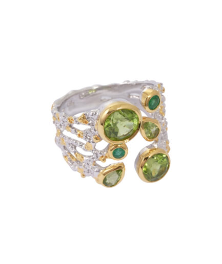 Emeralds and Peridots Ring