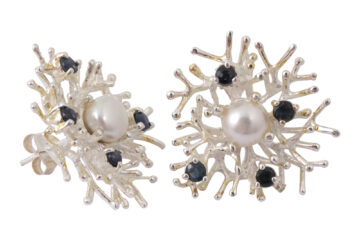 Blue Sapphire Push-Back Earrings